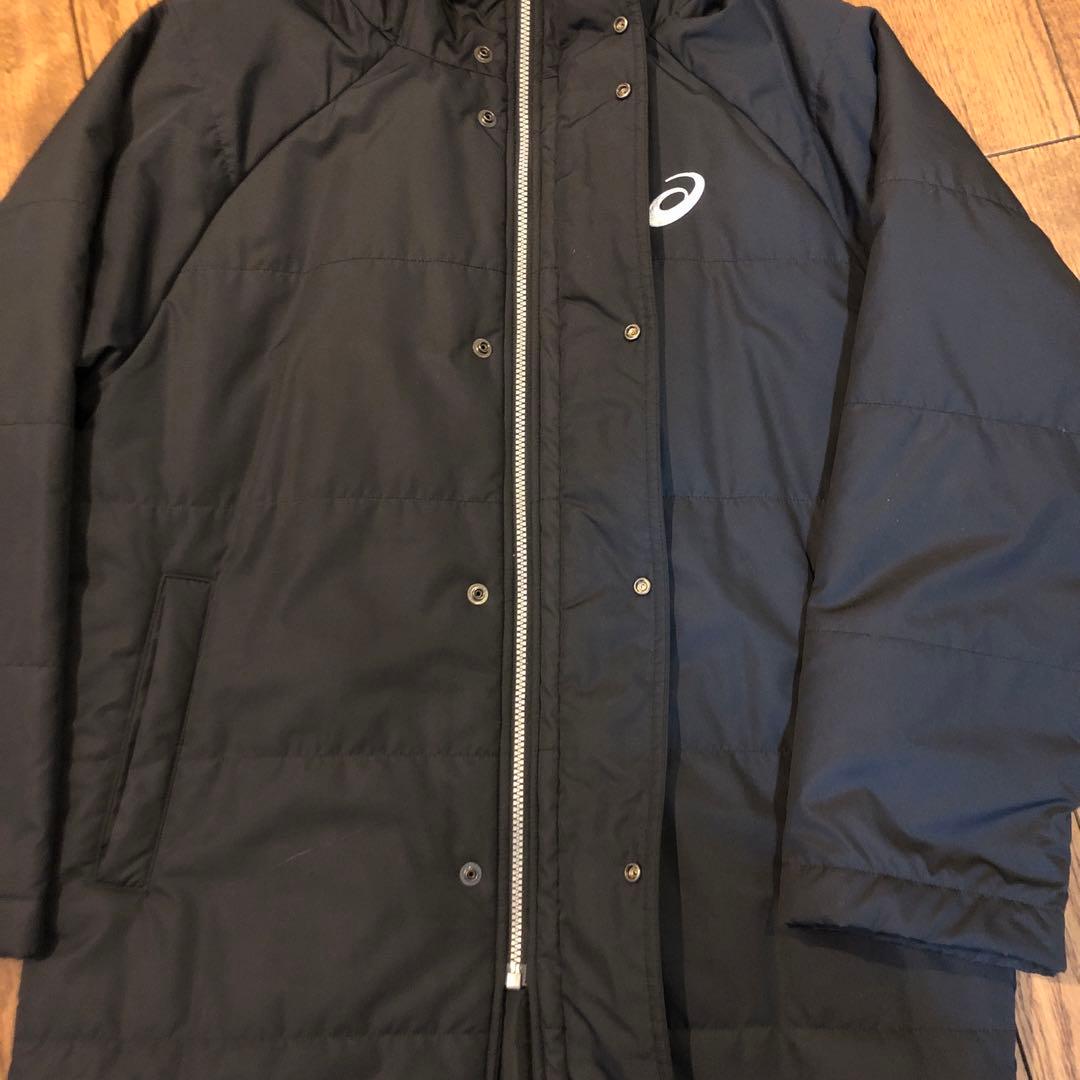 アシックス ベンチコート黒