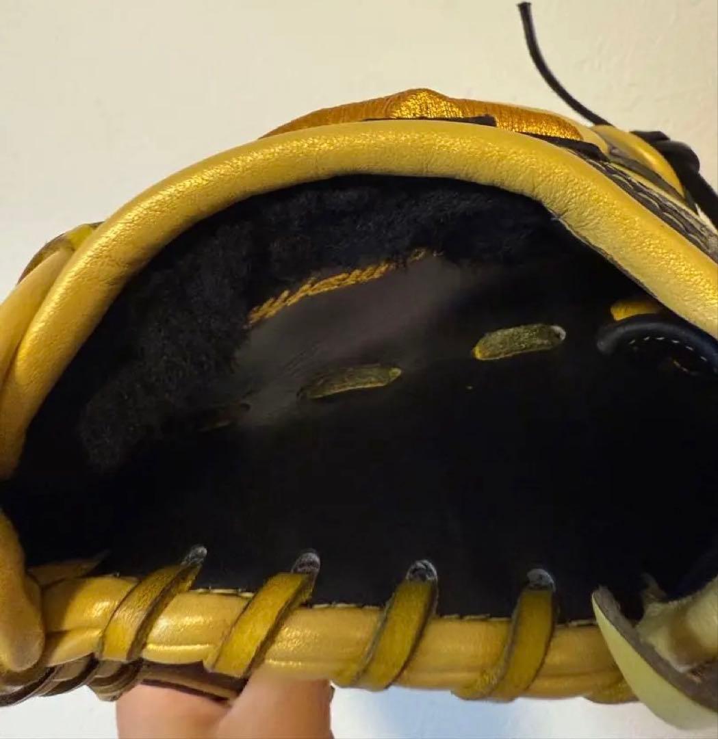 【定価8万強】ミズノプロ 西川モデルオーダーグラブ　軟式 シャンパンイエロー