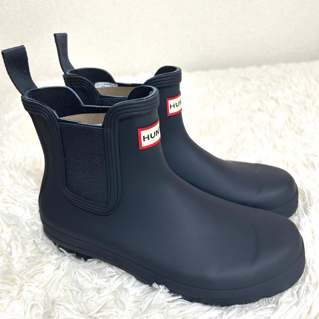 【未使用】HUNTER ハンター サイドゴア チェルシー レインブーツ ネイビー