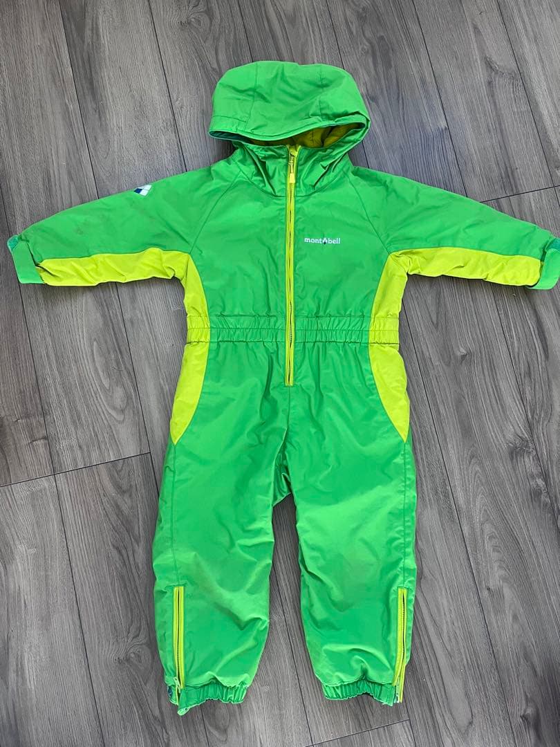 mont-bell 子供用スキーウェア Kid's 100 グリーン/イエロー