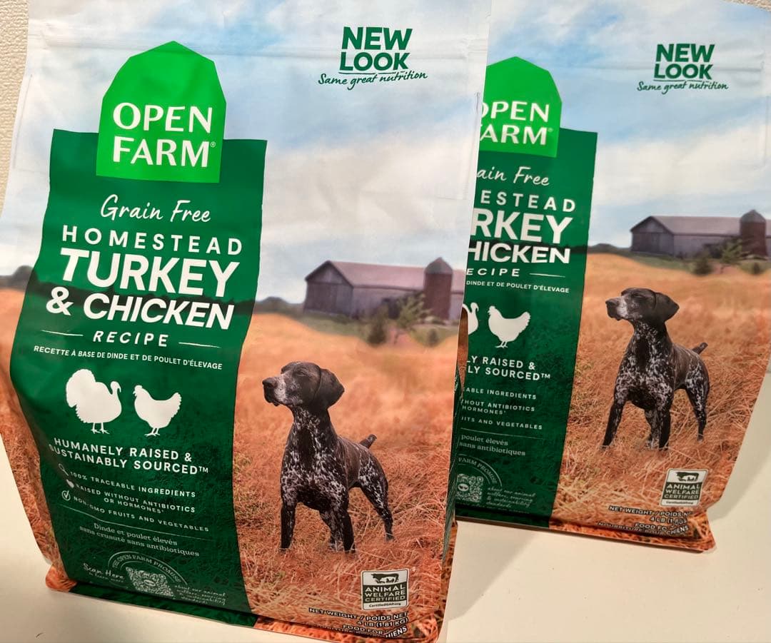オープンファーム　ドッグフード　ターキー＆チキン　1.81kg×2袋セット