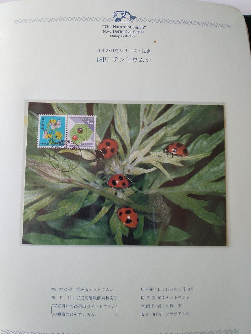 初日カバー マキシマムカード 日本の自然シリーズ切手コレクション① 36通 新品