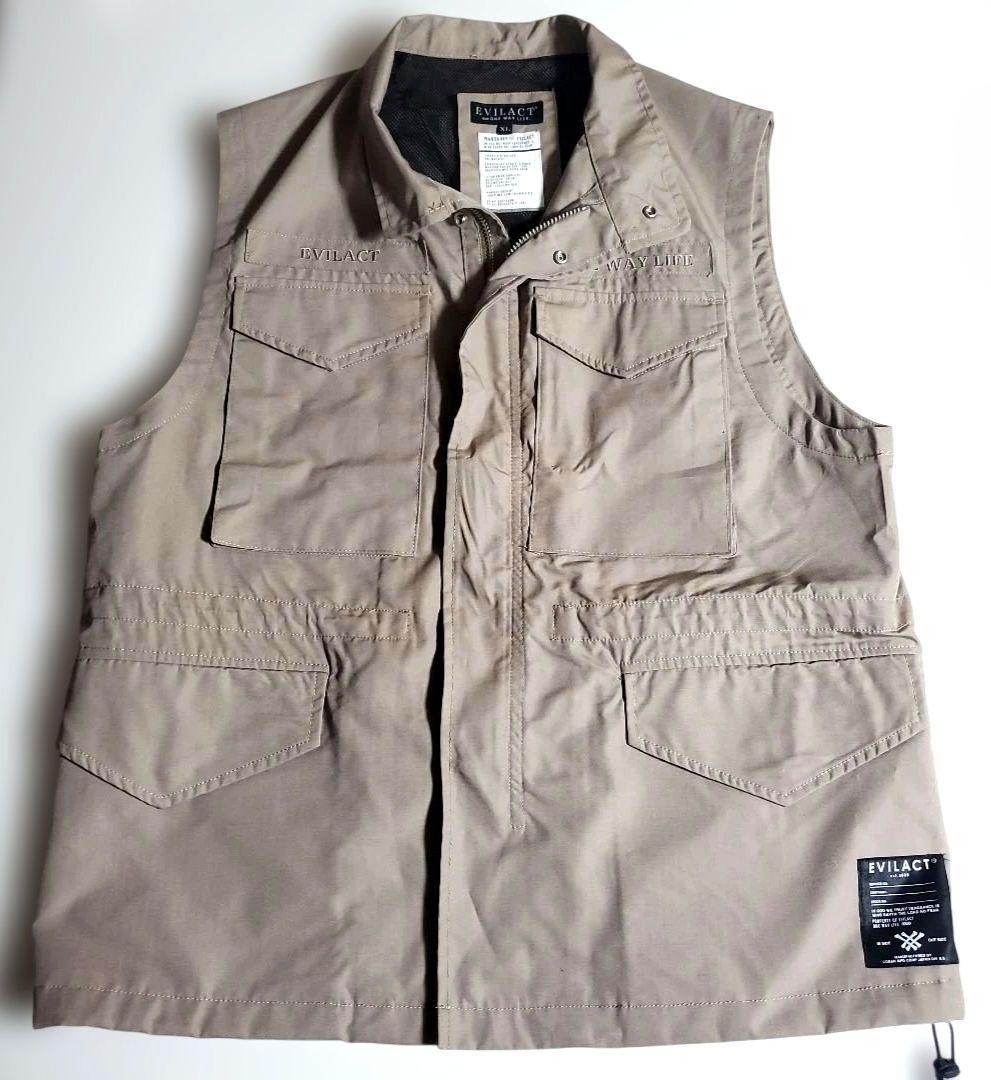 EVILACT イーブルアクト　M65　ベスト　ミリタリー　ストリート　ベージュ