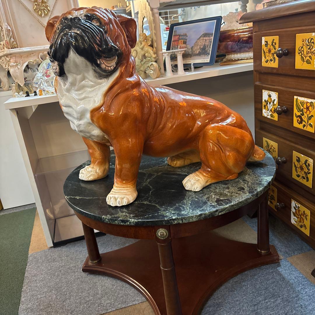 イタリア製ブルドックの置物