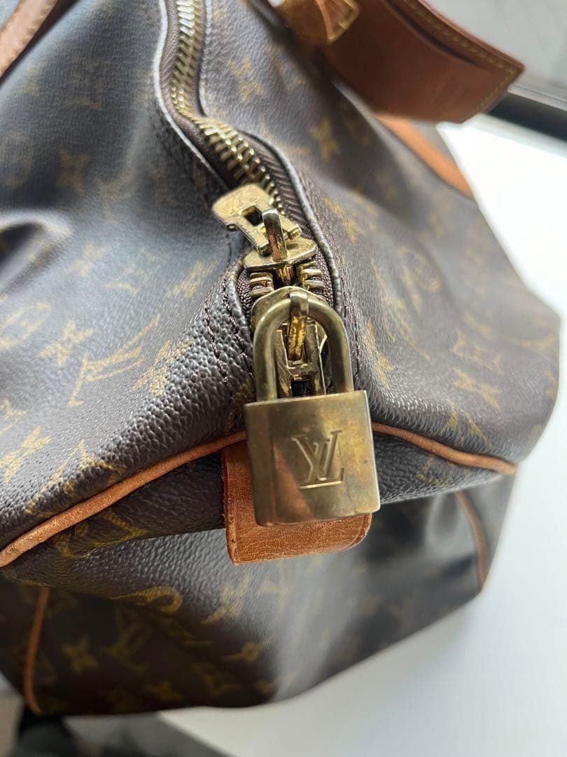 ルイヴィトン　旅行カバン　ボストンバック　キーポル　モノグラム　レトロ　総柄