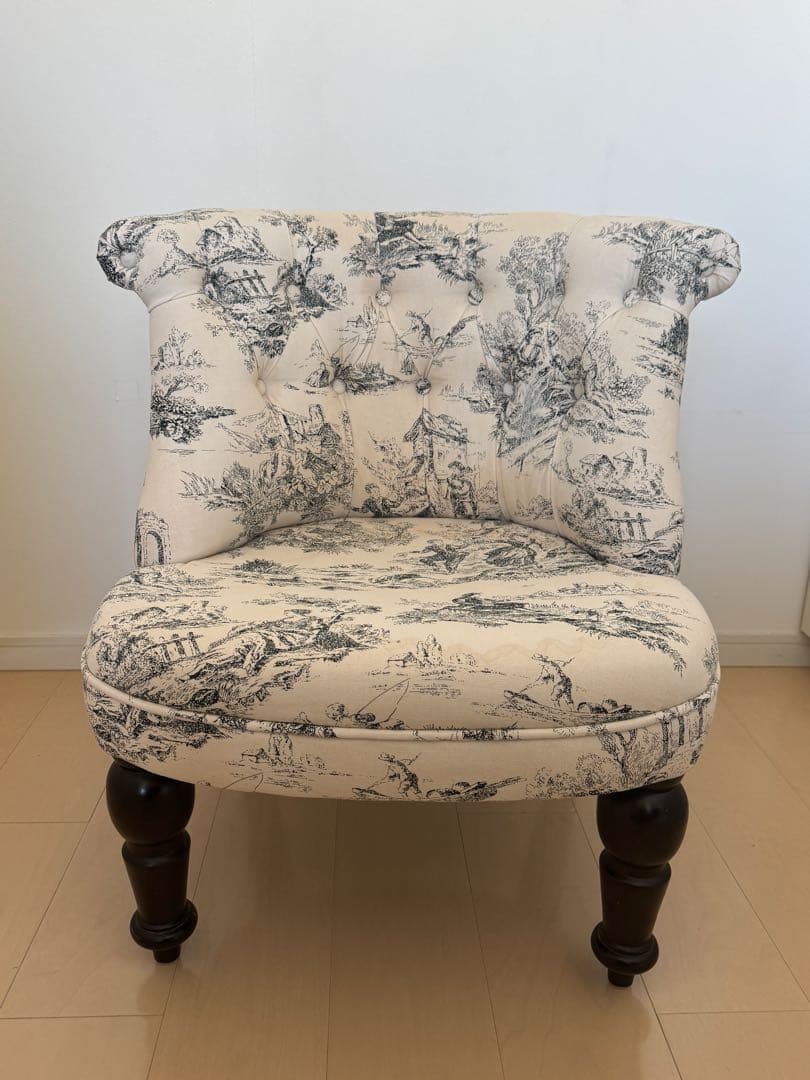 トワル・ド・ジュイ柄 1人掛けソファ