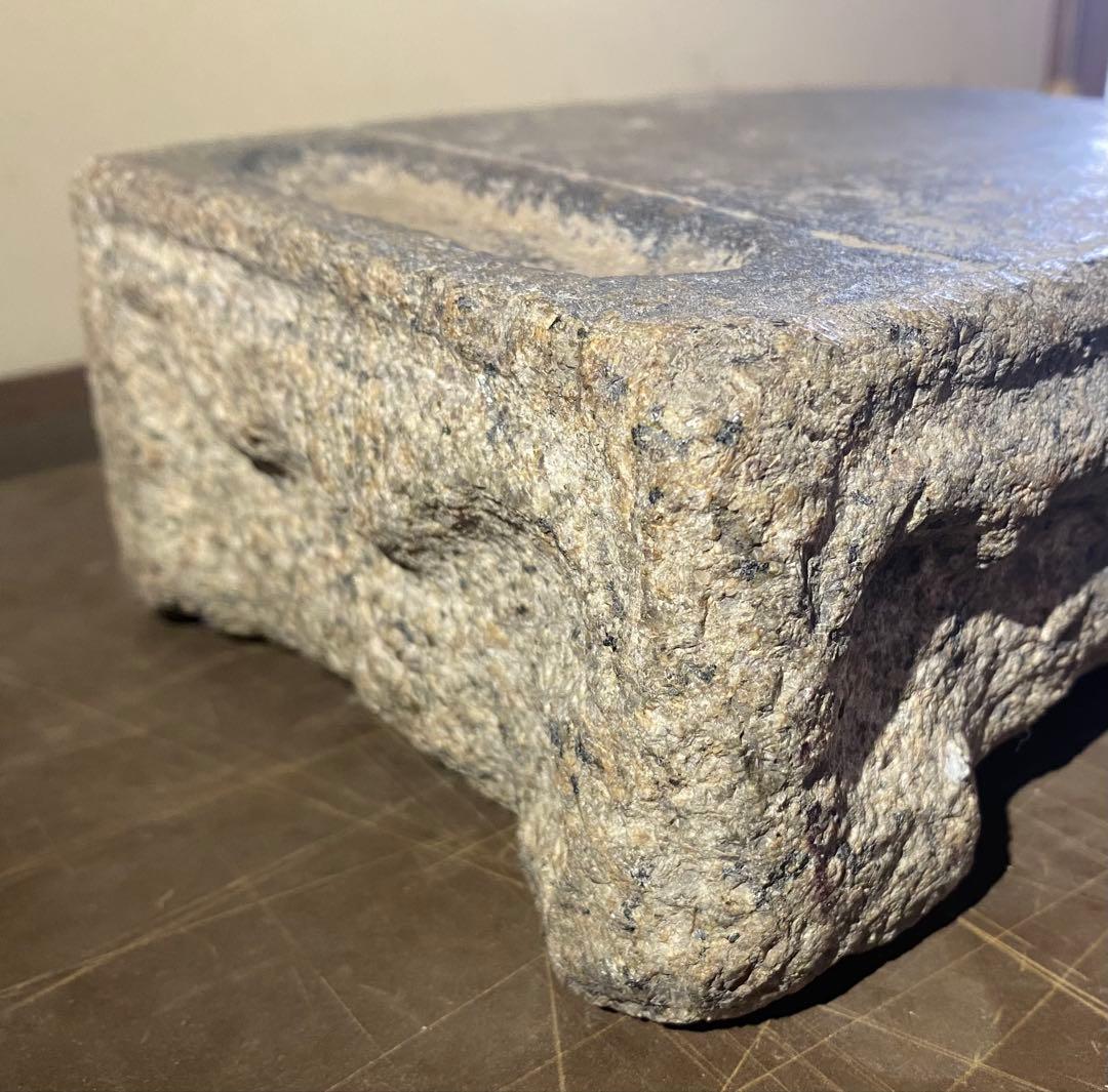 李朝アンティーク　自然石　硯 ・飾り台　花台・香台　ヴィンテージ　レア