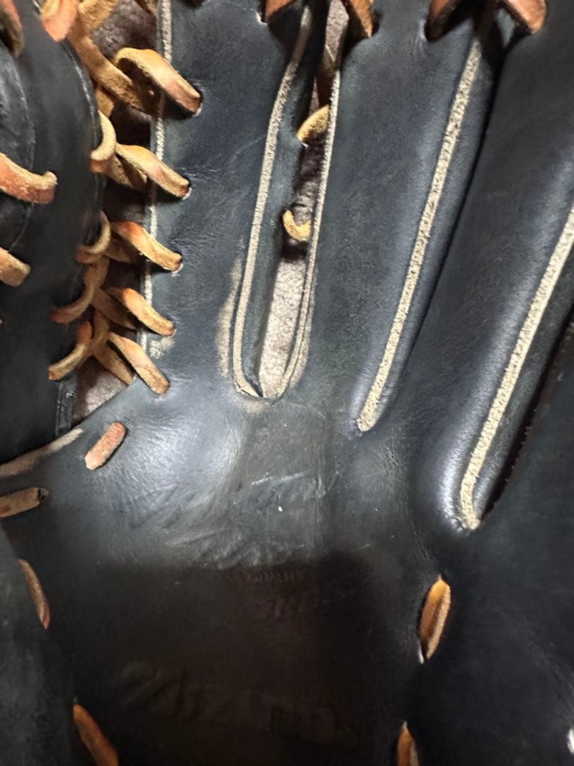 【中古】ミズノプロ　 一般硬式　外野　オーダー　ビッグM 刺繍あり