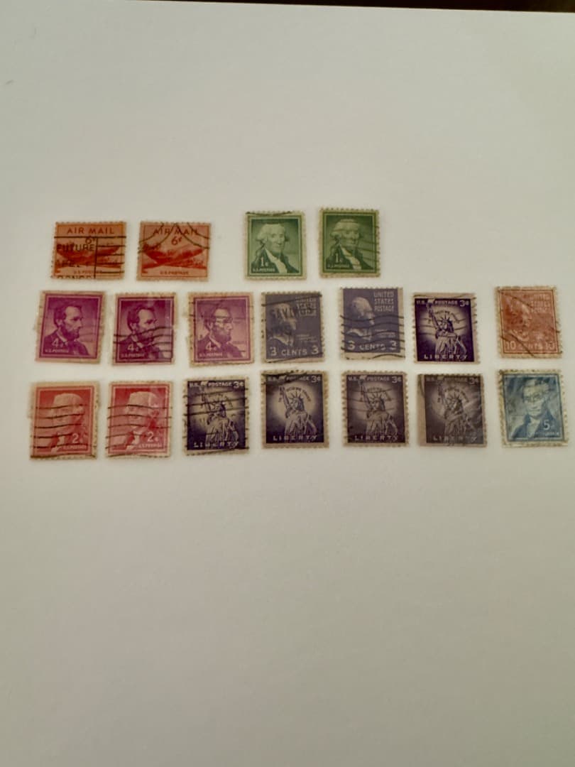 古い アメリカ 切手 18 枚
