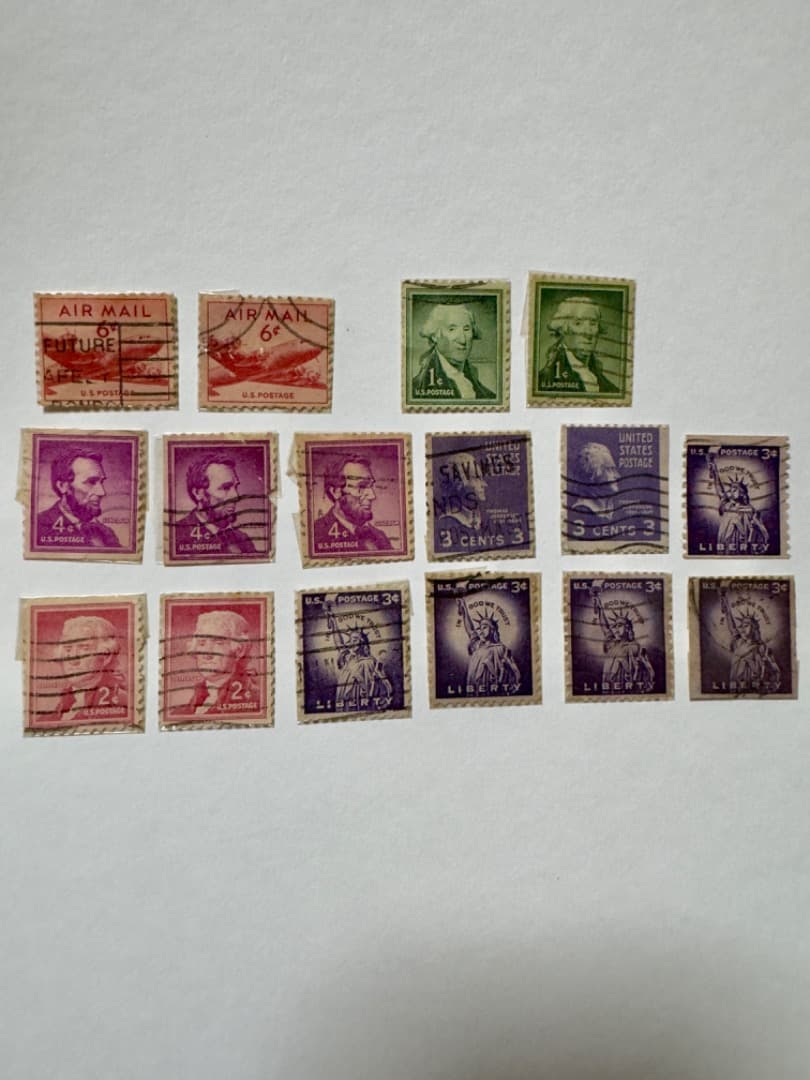 古い アメリカ 切手 18 枚