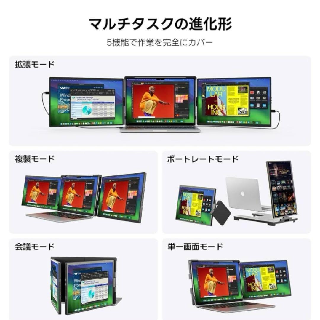 新品　デュアルモニター 14インチ トリプルモニター ポータブルモニター