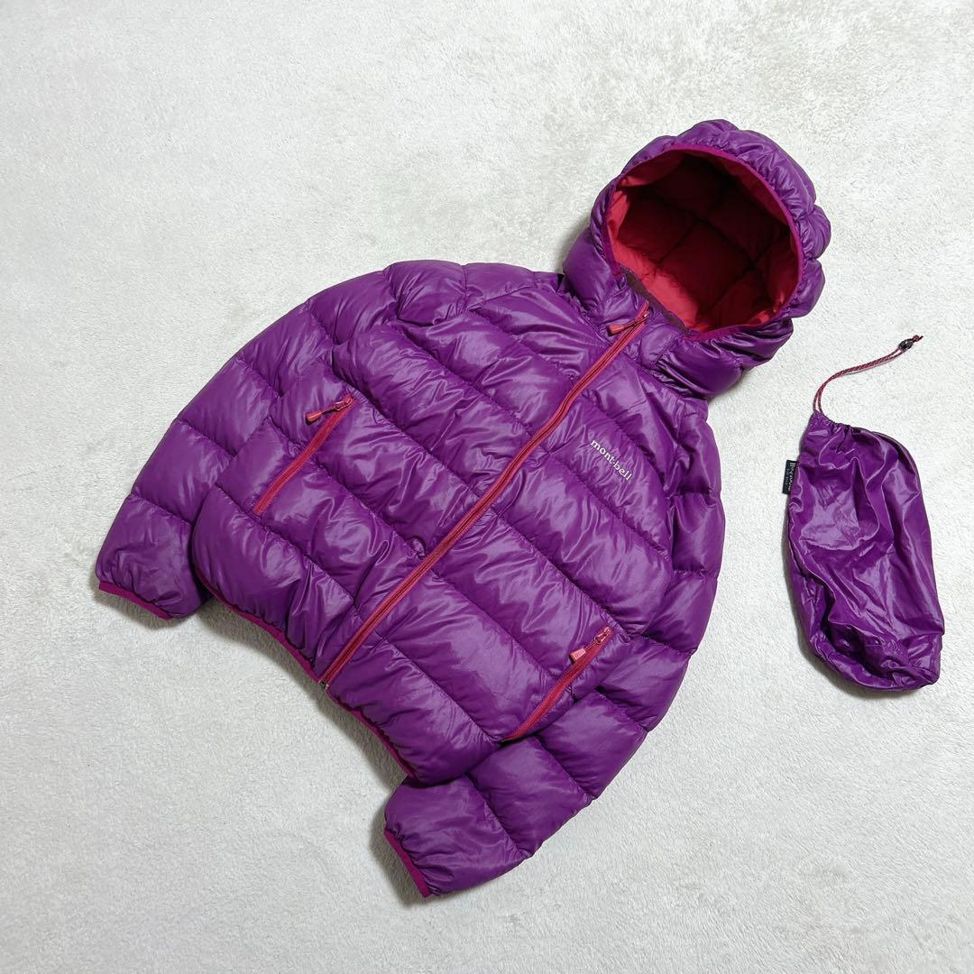 y2k 短丈 mont-bell down jacket パープル 収納袋付き!