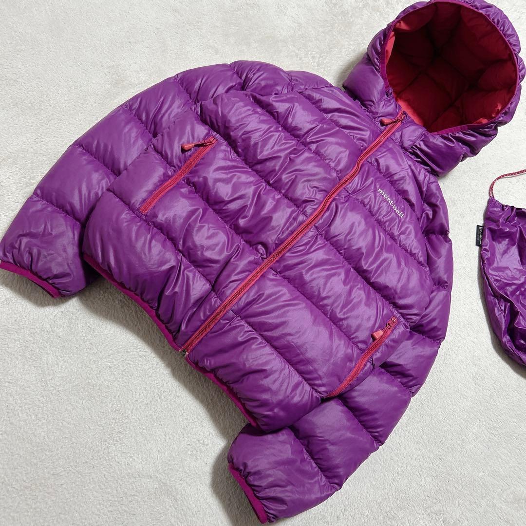 y2k 短丈 mont-bell down jacket パープル 収納袋付き!