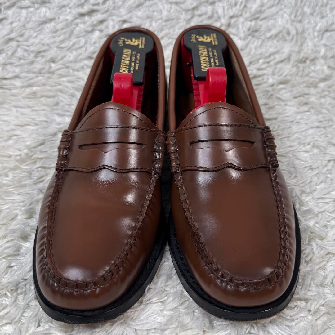 極美品 G.H.BASS ローファー レザー 23.5相当 ブラウン 革靴