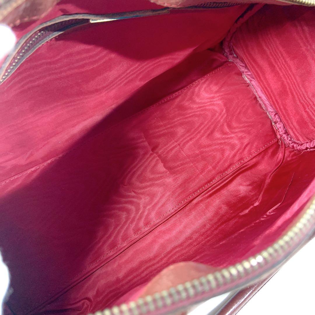 Cartier カルティエ　ミニボストンバッグ　マストライン　レザー　南京錠