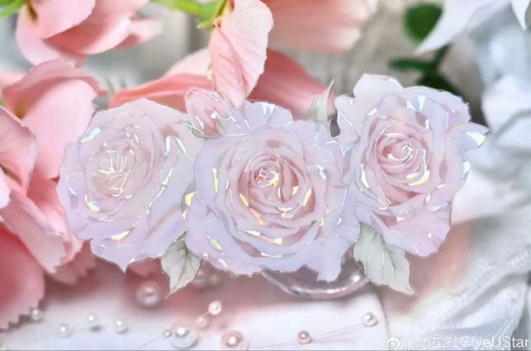 英彩 6cm×5m 粉宜人 海外マスキングテープ　海外マステ　バラ　花