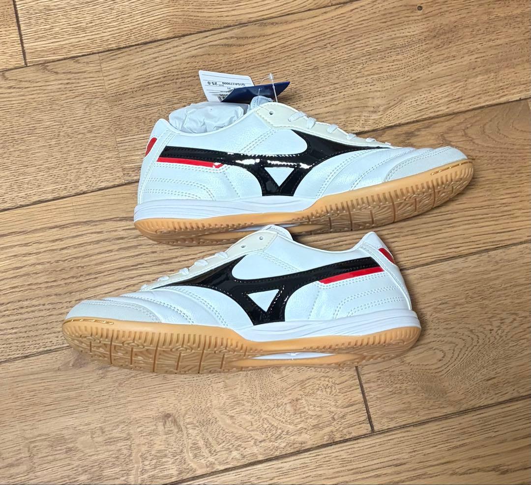 新品未使用　ミズノ モレリアIN 25.0cm フットサルシューズ ホワイト