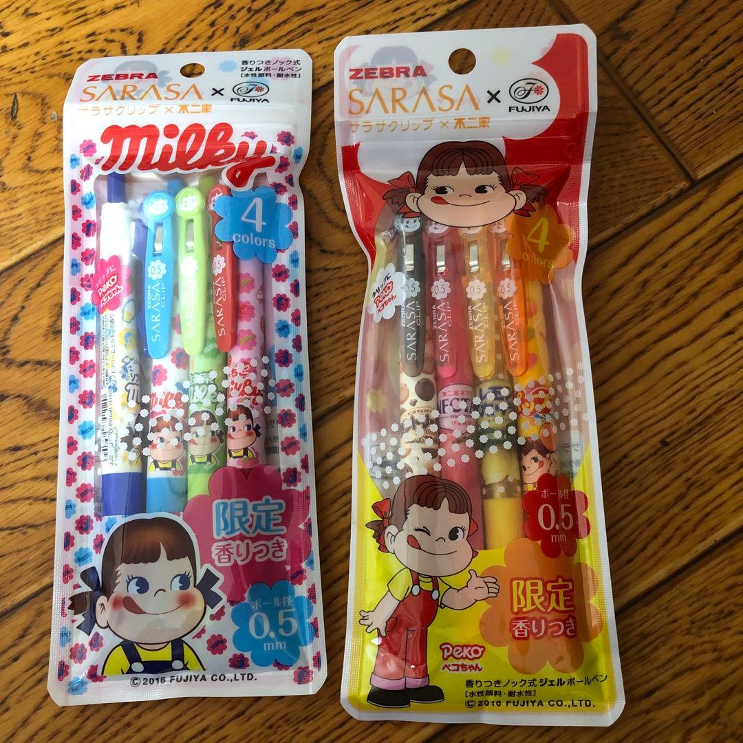 新品未使用】ゼブラ☆限定品！不二家ミルキーコラボ廃盤ペコちゃん香り付き