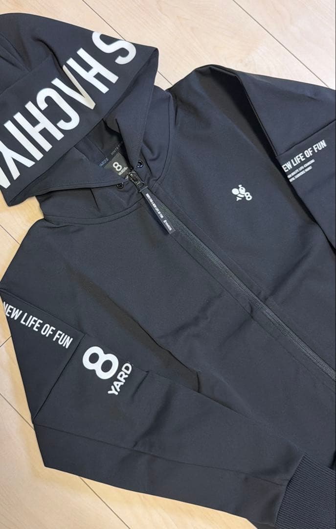 【完売品】8yards Tagline BIG HOODIE パーカー　ブラック