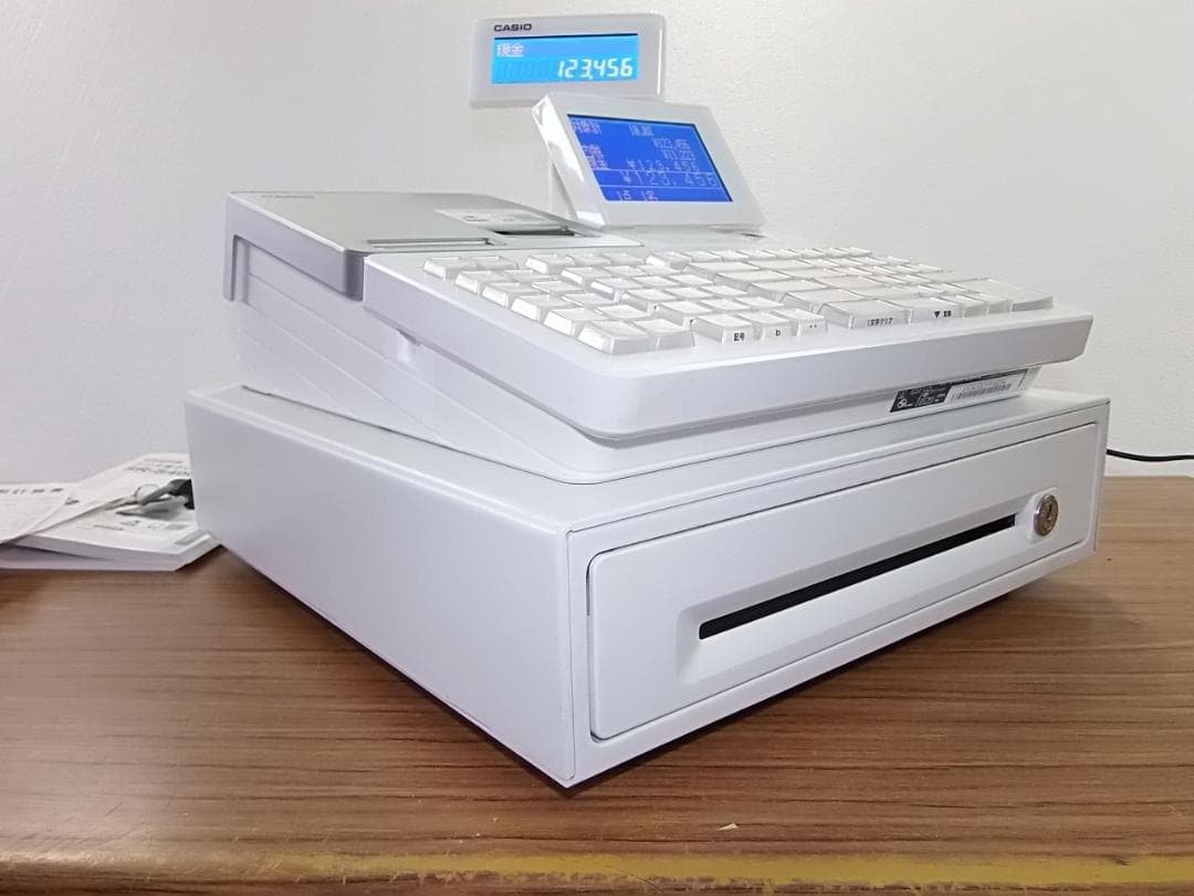 PCで売上管理220設定無料カシオSR-S4000軽減税率インボイスレジスター