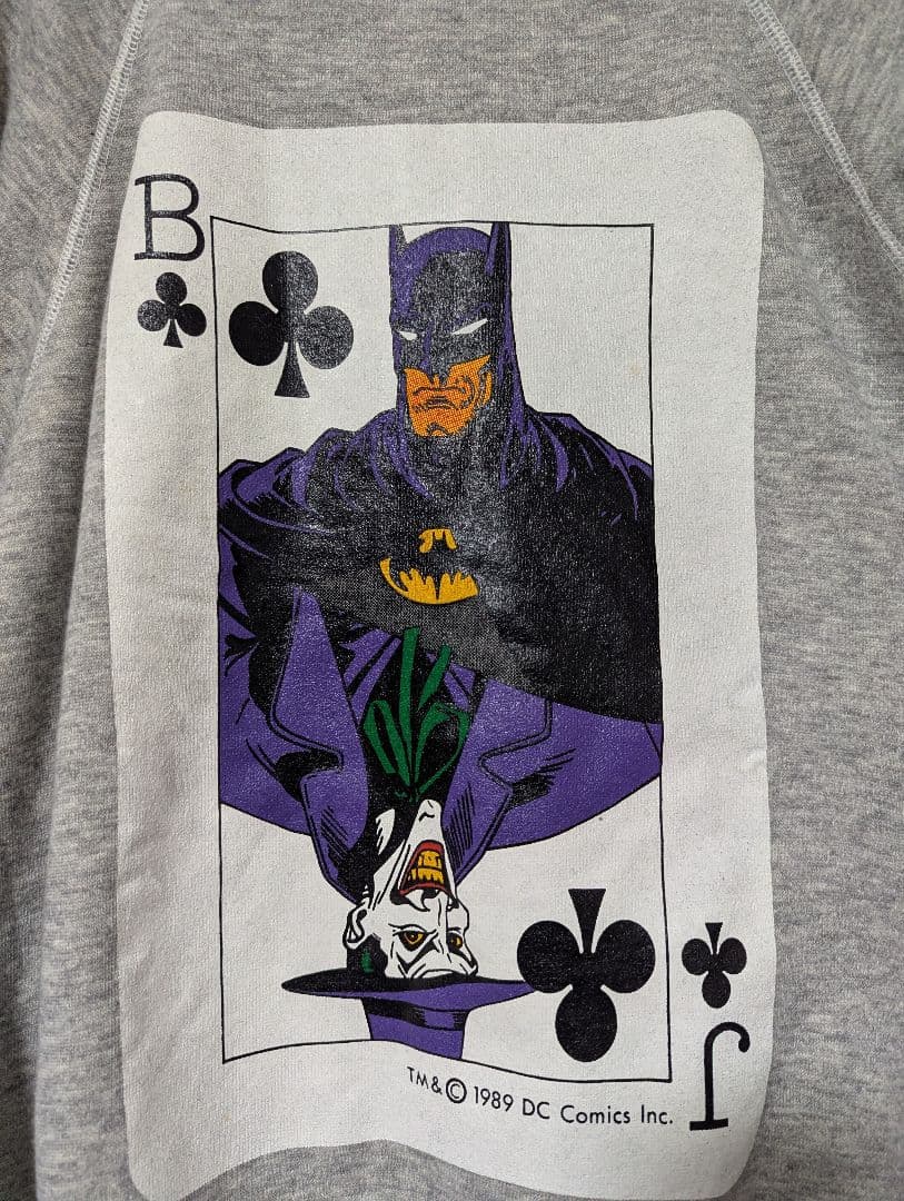 ビンテージ80sバットマン　ジョーカー　トランプ　スウェットLヘインズ