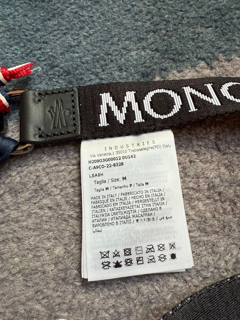 MONCLER ナイロンリード 黒