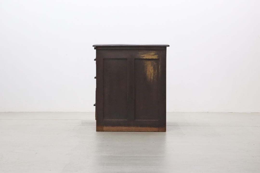 英国 イギリス オーク材 ヴィンテージ 片袖デスク 引き出し 机 書斎 学習