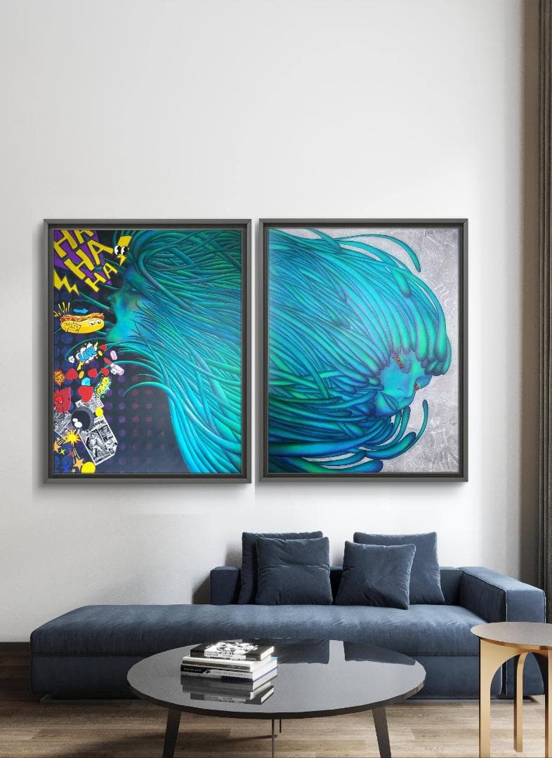 奇天烈Ⅰ / モダン画 キャンバス 117×91㎝ F50 原画のみ 現代アート