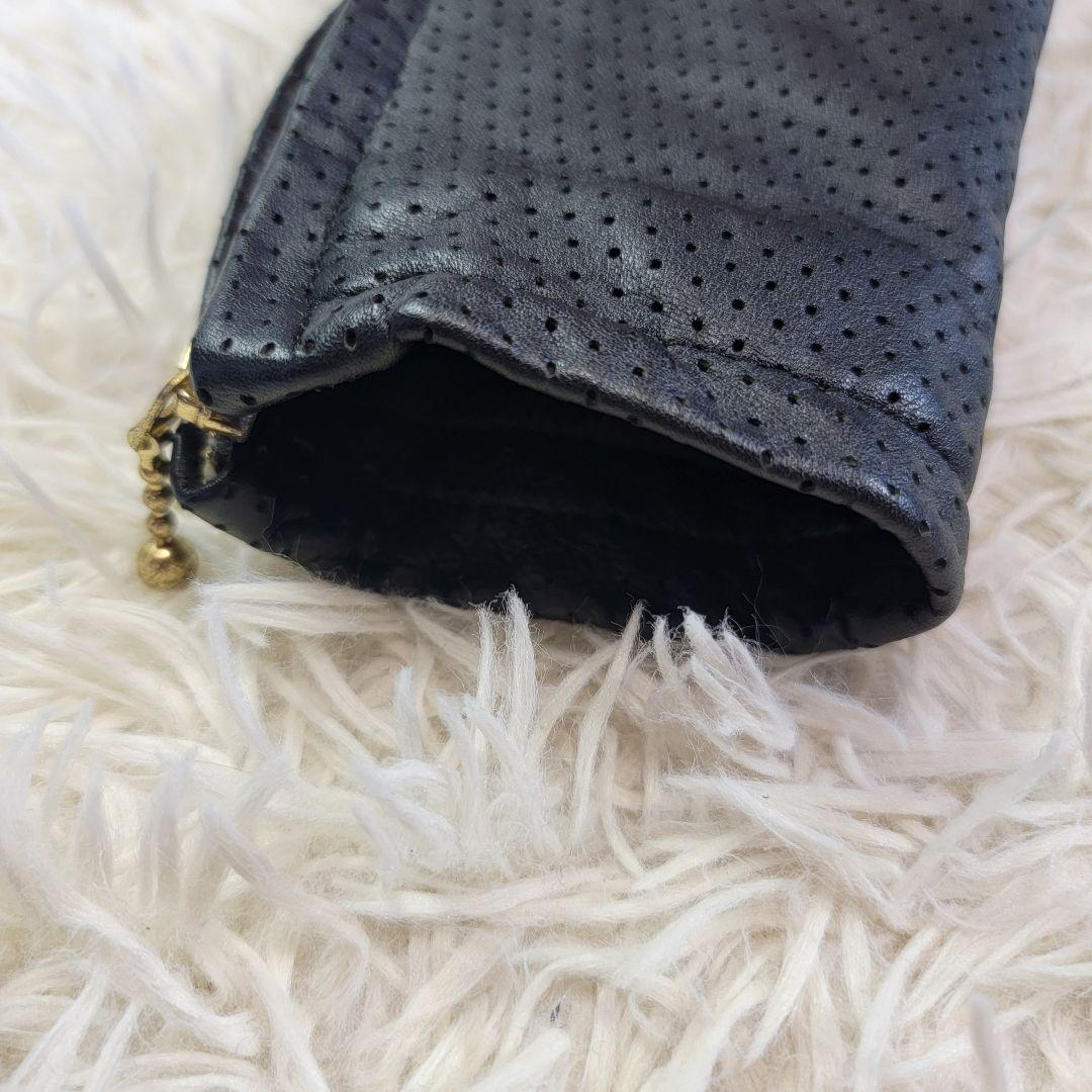 カドヤ BLACK Curvy シングルライダース パンチングレザー 牛革 M