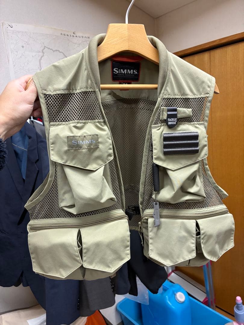 シムス　メッシュベスト　サイズM 渓流ルアー　ベイトフィネス　フライパッチ付