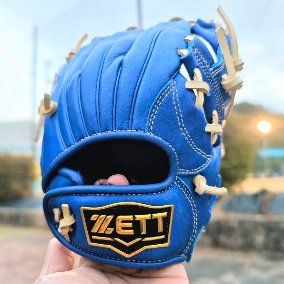 ZETT 軟式野球用グローブ 少年 青×白 GROUND HERO ゼット