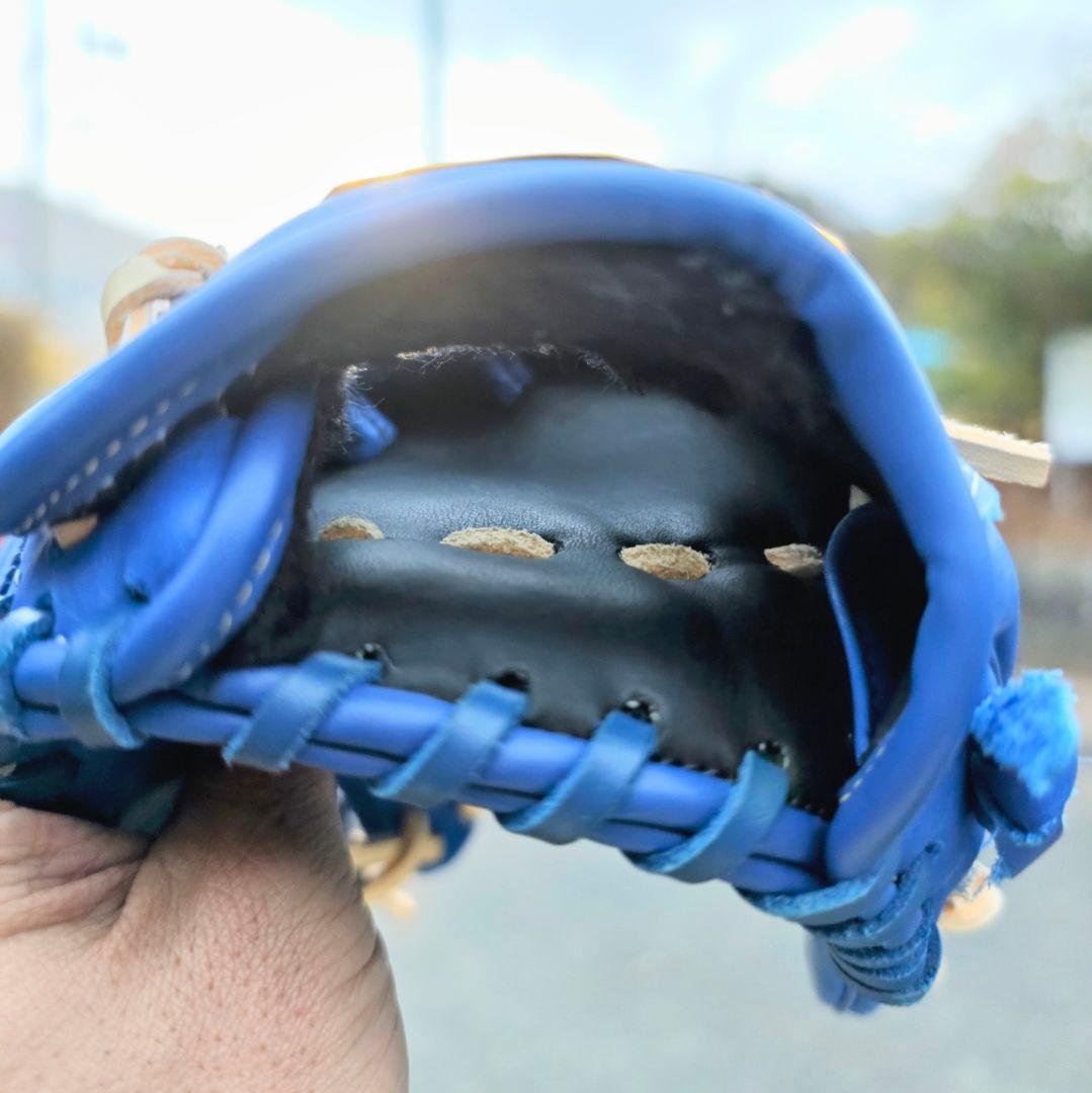 ZETT 軟式野球用グローブ 少年 青×白 GROUND HERO ゼット