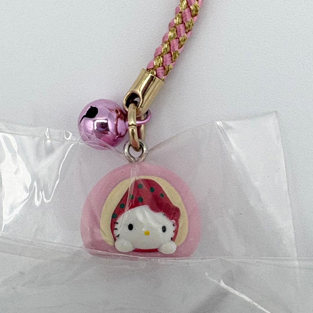 レア　サンリオ　ハローキティ　根付け　ストラップ　和菓子　いちご大福　日本限定