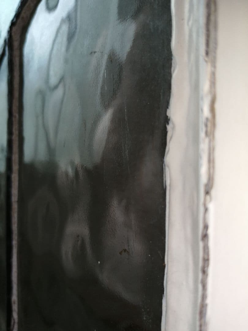 アンティーク　ステンドグラス　窓枠