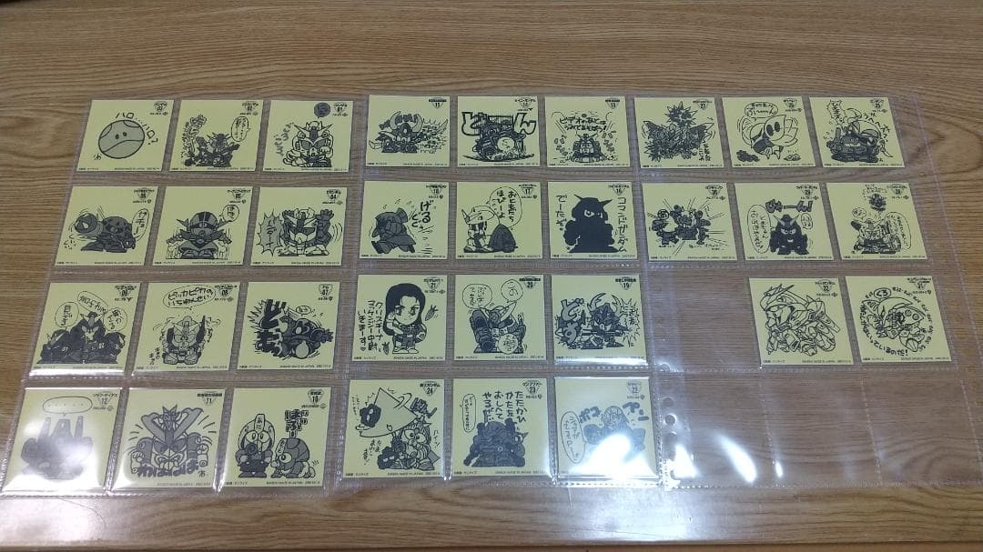 元祖SDガンダムスナック　第1弾　フルコンプ　全32種セット　スリーブ　シート付