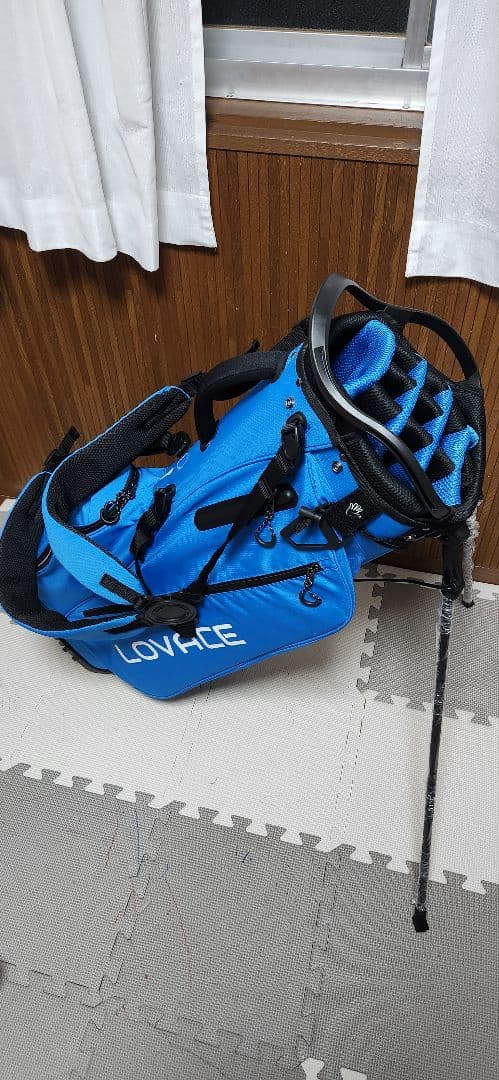 【新品未使用】14分割 LOVACE 青 キャディバッグ