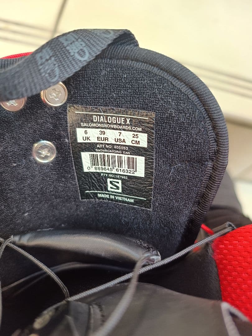 Salomon スノーボードブーツDIALOGUE X ブラック/レッド25cm