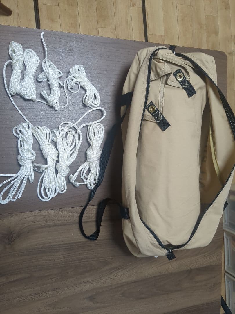 DOD タープ・シェード ベージュ　ポール　ペグ　ペグハンマー付き