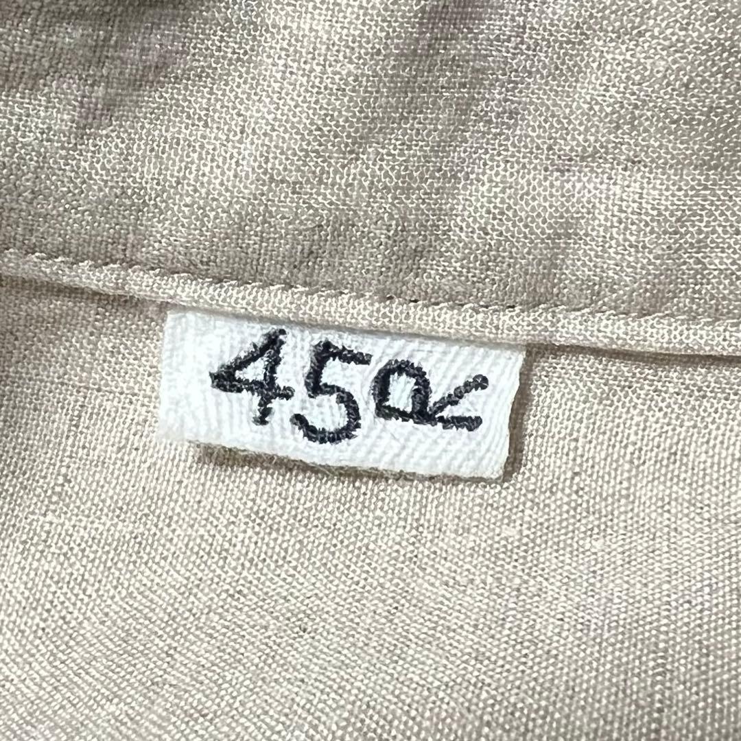 カズ様 美品❤️リネン❤️45R リネンタック 908 SHIRT シャツ ベージュ