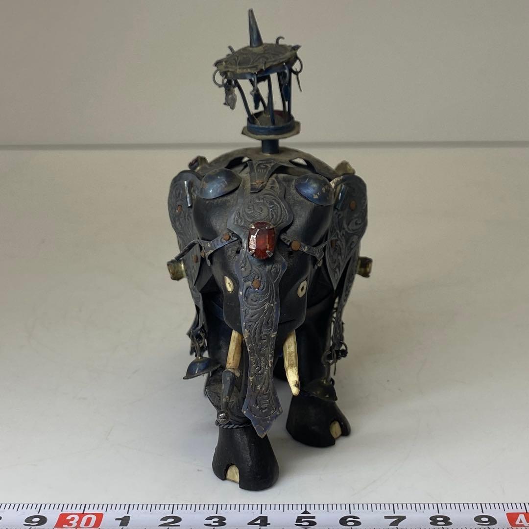 時代 銀巻 宝石象 置物 180g 東キ8-0117☆2F トヒチサ