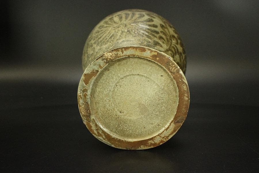 古美術 高麗青磁鉄絵梅瓶 高27cm(ZE592)