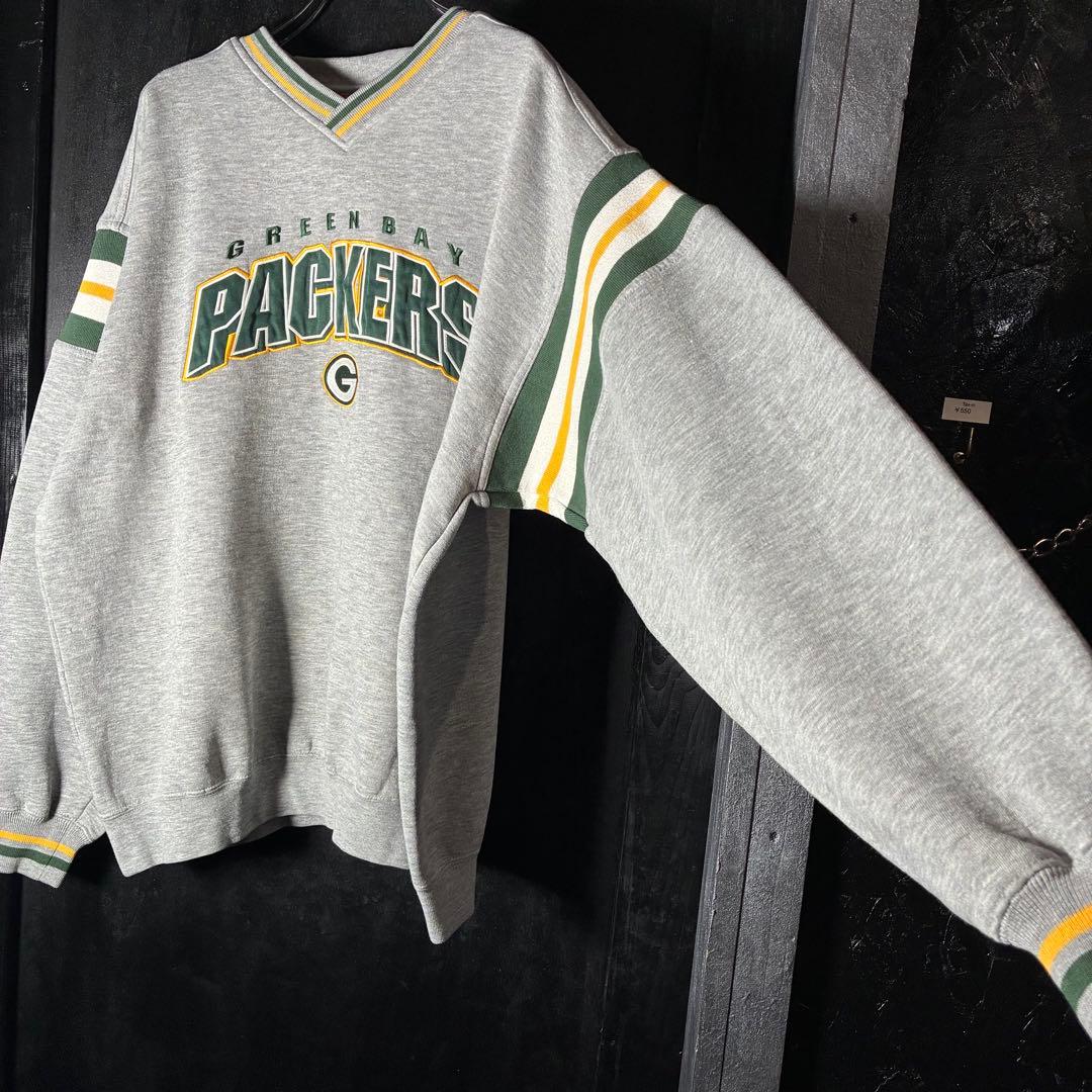 NFL GREEN BAY PACKERS スウェット　パッカーズ　グレー　L