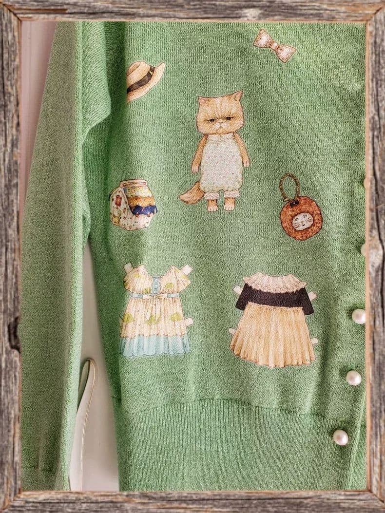 新品未使用☆yukiemon☆ ペタペタ着せ替え柄カーディガン 超レア品