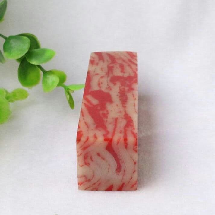 希少鶏血石印章 (石印材)　篆刻 素章