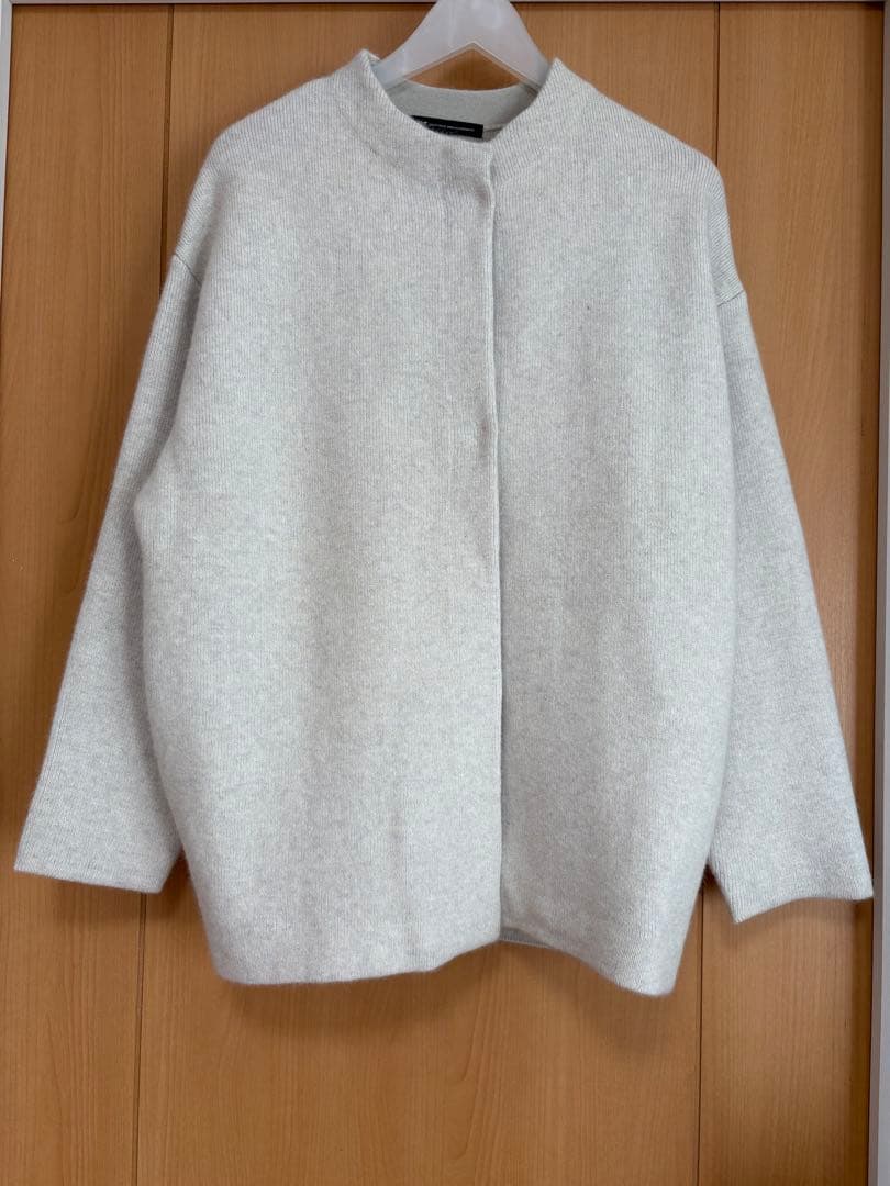 23区今季見上愛さん着用/洗えるラクーンブレンドダブルフェイス ニット アウター