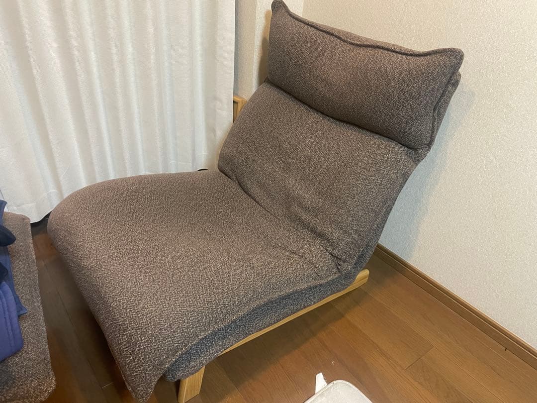 引取希望 無印良品 ハイバックリクライニングソファ オットマン付き