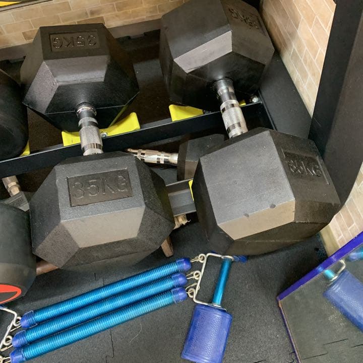 ラバーヘックス  ダンベル　10kg 2個