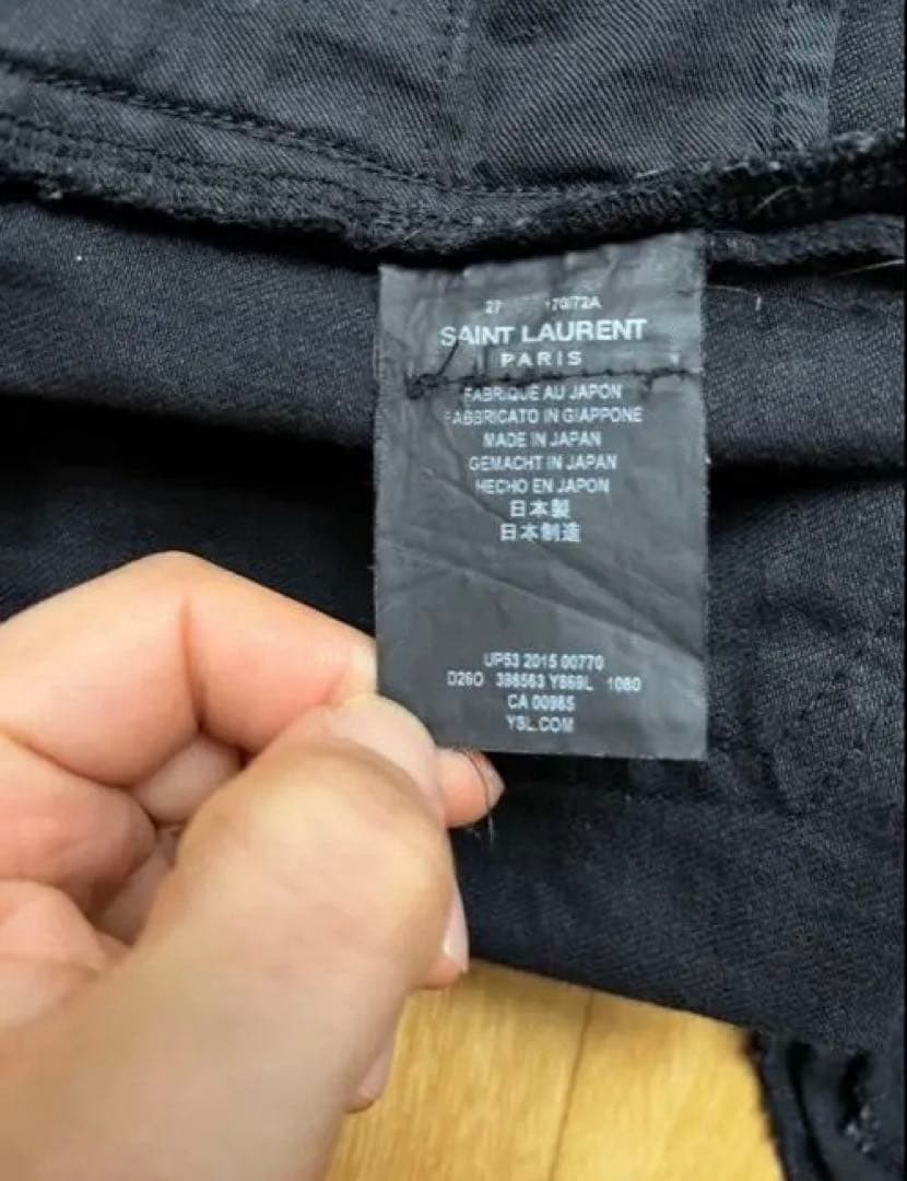 サンローラン　コーティングスキニーデニム　エディ　ダークコア　archive