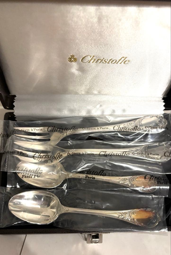 クリストフル■デザートフォーク６本セット■大人気の『マルリー』■4本➕2本　2箱
