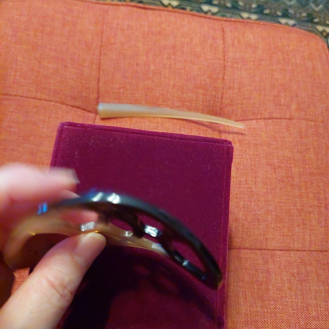 修理傷跡ありHERMESヘアアクセサリーバッファローホーンの鼈甲簪